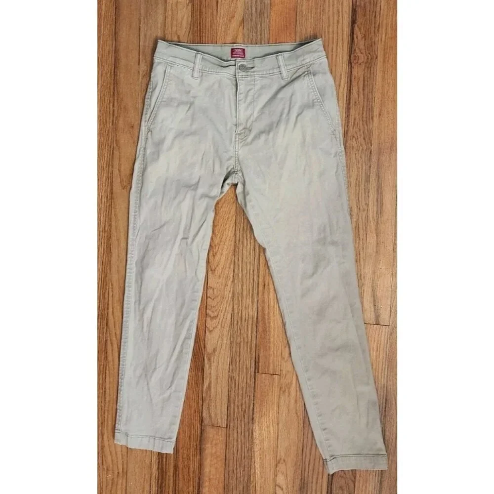Levi's Chino XX Standard Taper Chino Pants Size 29/30 Khaki Beige Flex Stretch
